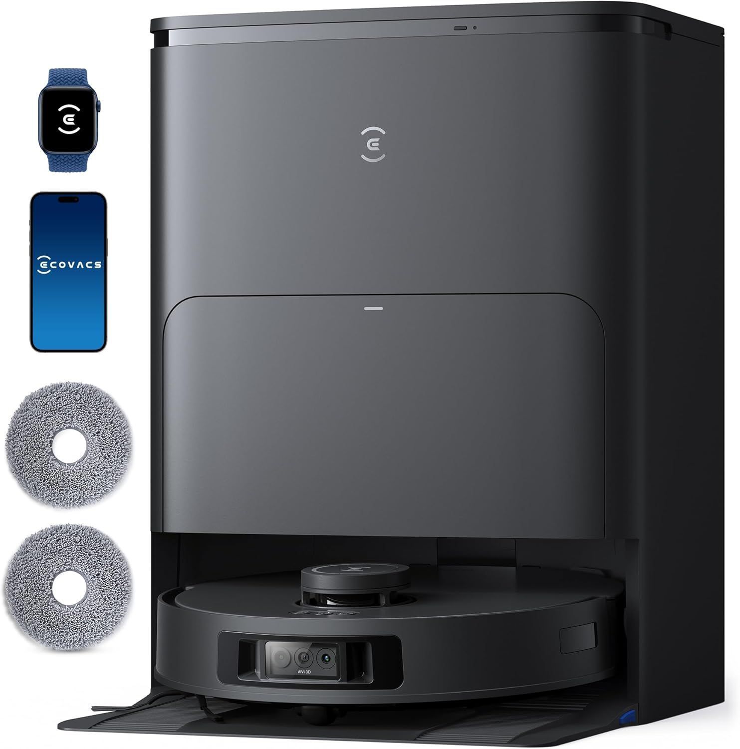 ECOVACS Deebot T30s Pro Gen2 - Aspirador e Mop Robô com Estação de Carregamento - 13500 Pa - Escova ZeroTangle - Limpeza com Água Morna