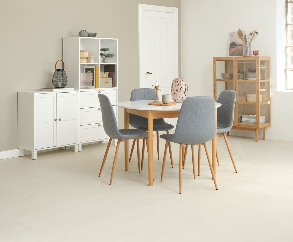 VESTERBY Vitrina VESTERBY niska, 2 vrata, prirodni hrast