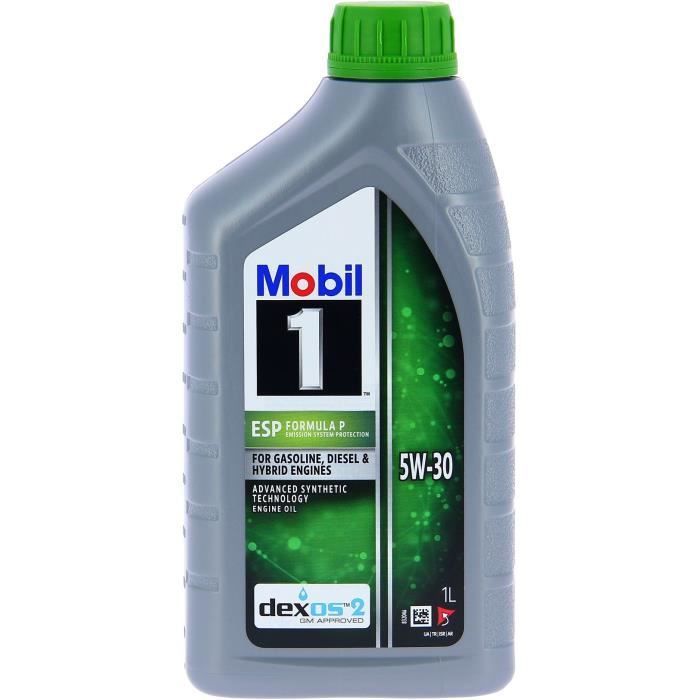 Aceite sintético para motor 5W-30 ESP - MOBIL 1 - Formula-P - Lata de 5L - Alto rendimiento anticontaminación
