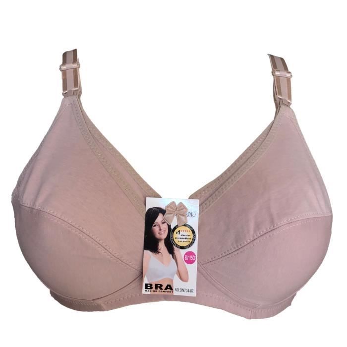 Soutien gorge allaitement 95C beige sans armatures non rembourrés lingerie femme