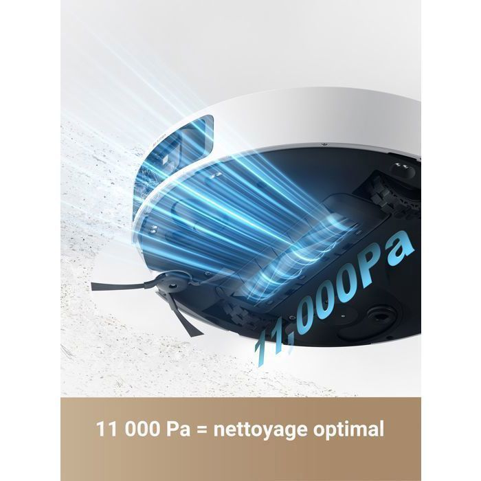 Robot aspirapolvere e lavapavimenti Dreame L40 Ultra White - Potenza di aspirazione 11.000 Pa - Spazzola laterale estensibile e sollevabile - MopExtend
