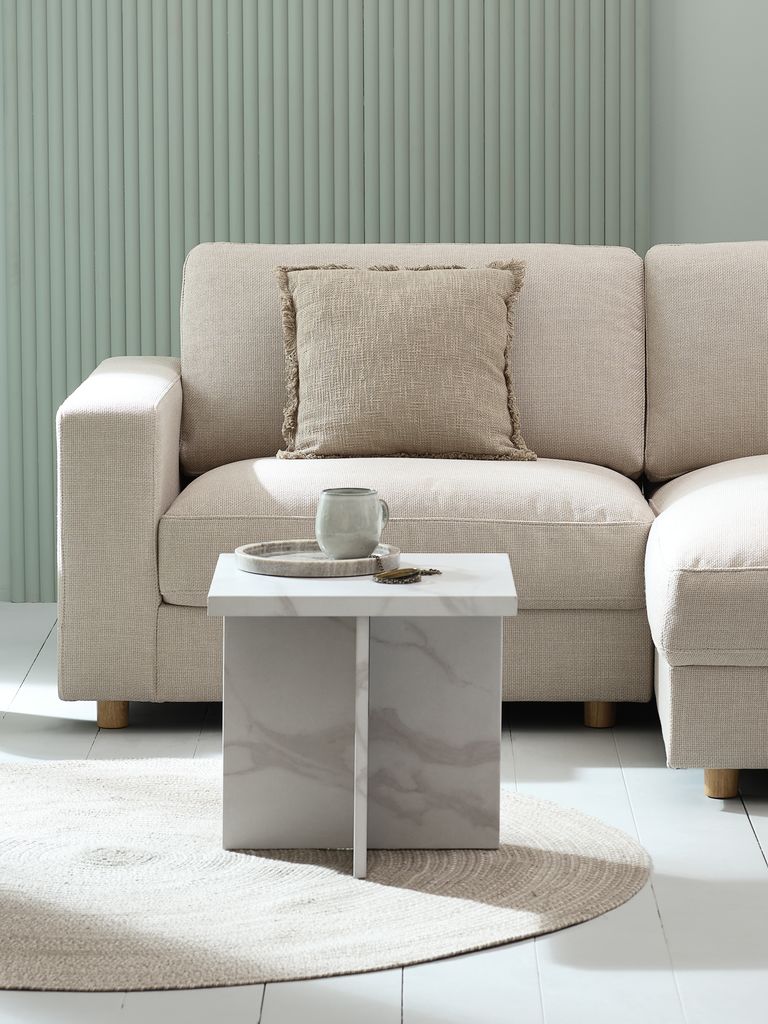 GANDRUP Kutni stol GANDRUP 45x45 imitacija bijelog mramora
