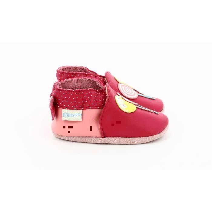 Leather slippers - ROBEEZ - Funny Sweets - Pink - Comfortable - Spring/Summer