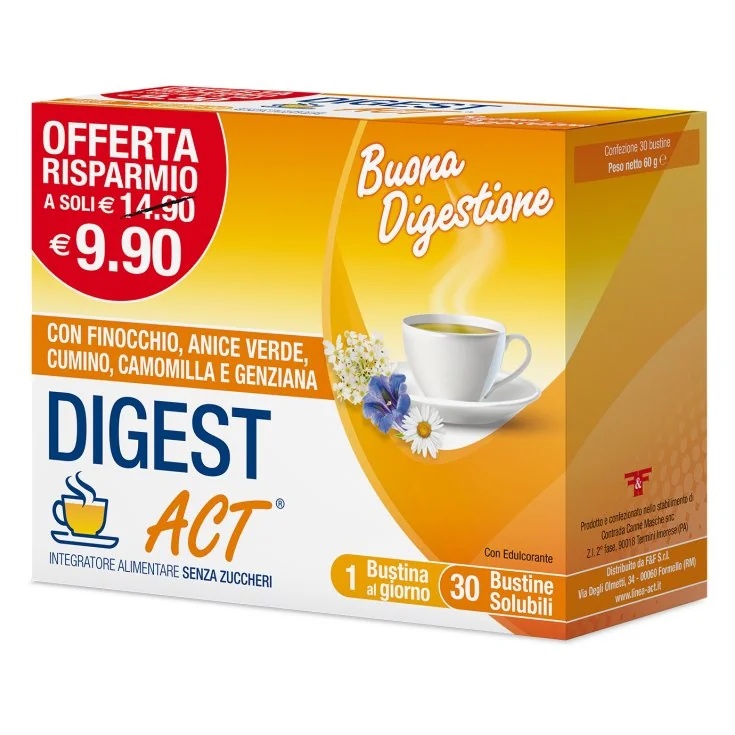 F&F Digest Act 30 sachets sans sucre
