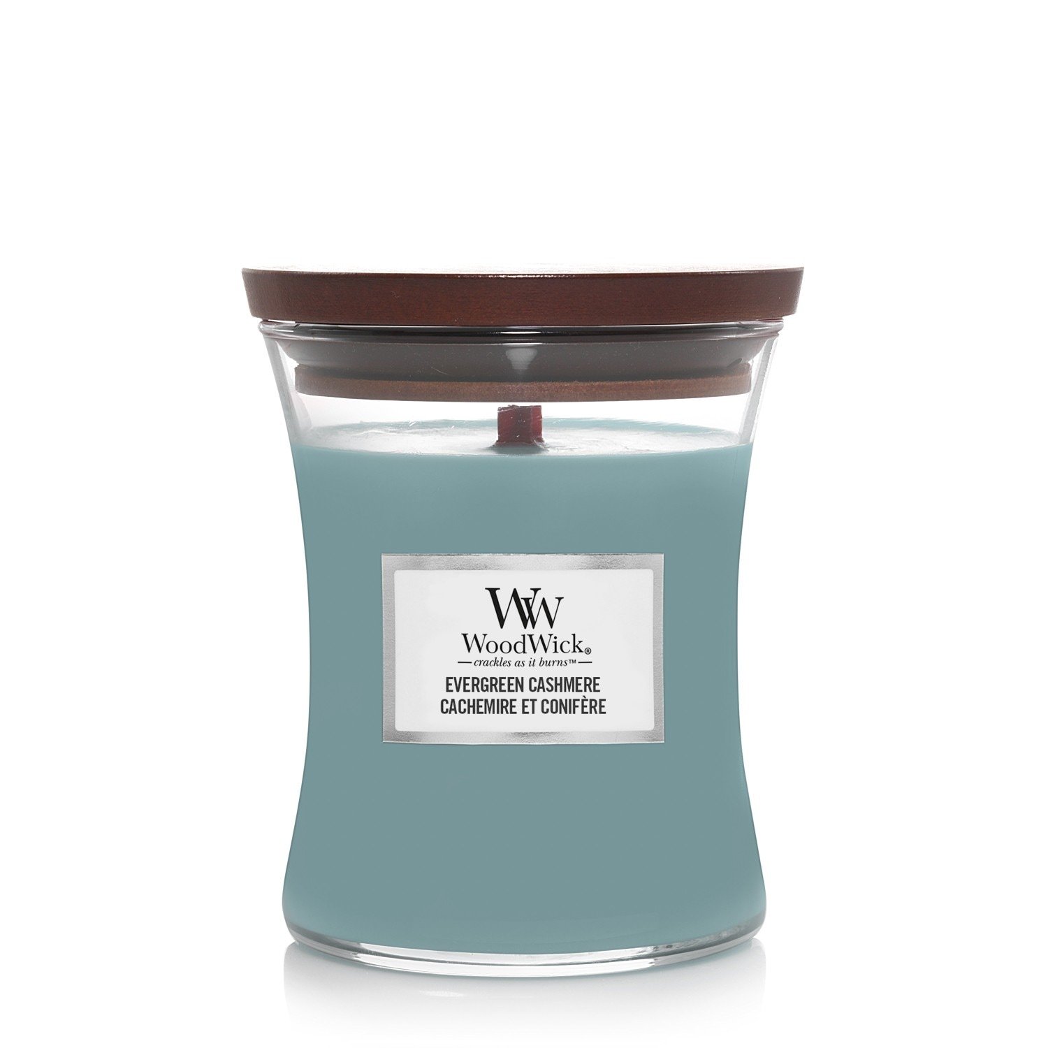 WoodWick Glaskerze stredne dlhotrvajúci kašmír - 275 g