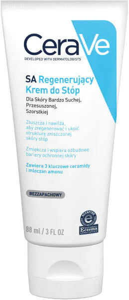 CeraVe SA Regenerujący krem do stóp do skóry bardzo suchej i szorstkiej