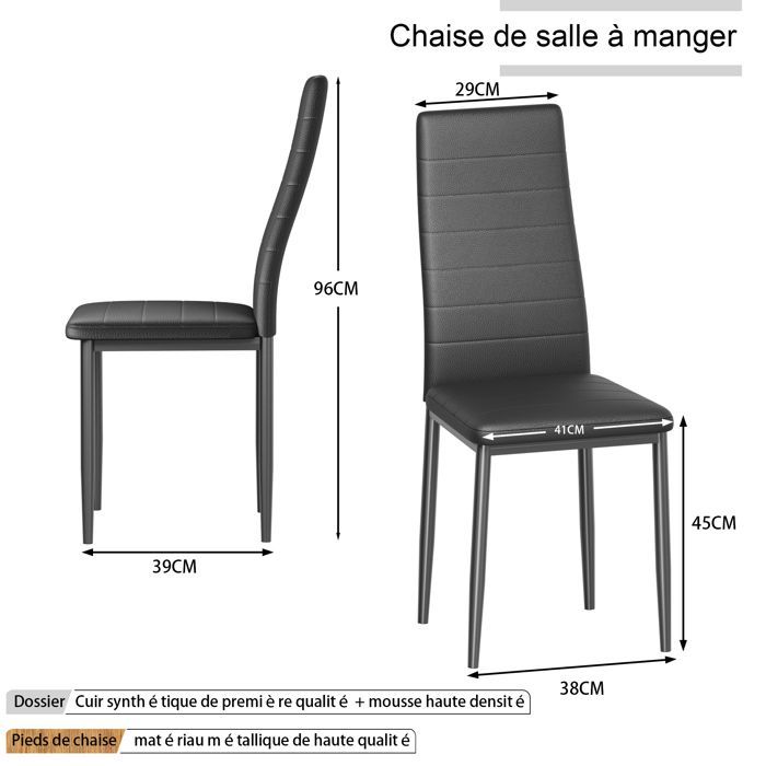 Juego de 6 sillas de comedor de estilo contemporáneo para nuestro comedor, cocina o sala de reuniones.