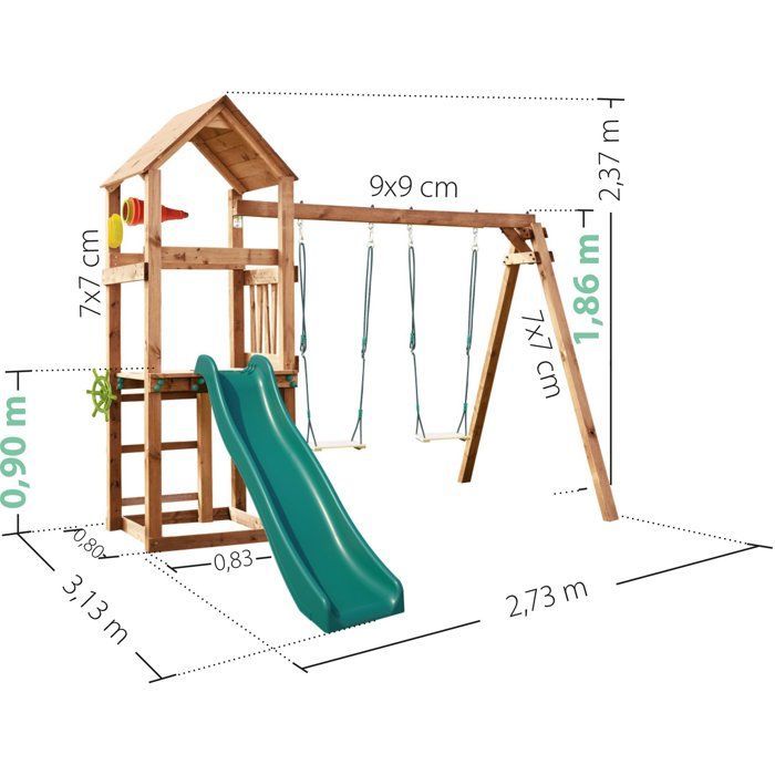 Spielplatz Païta – 2 Spielgeräte mit Rutsche – SOULET