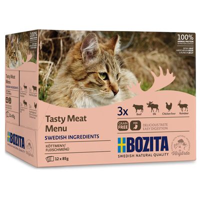 12 x 85 g Bozita-märkäruokaa kissalle - 11 + 1 ilmaiseksi!*