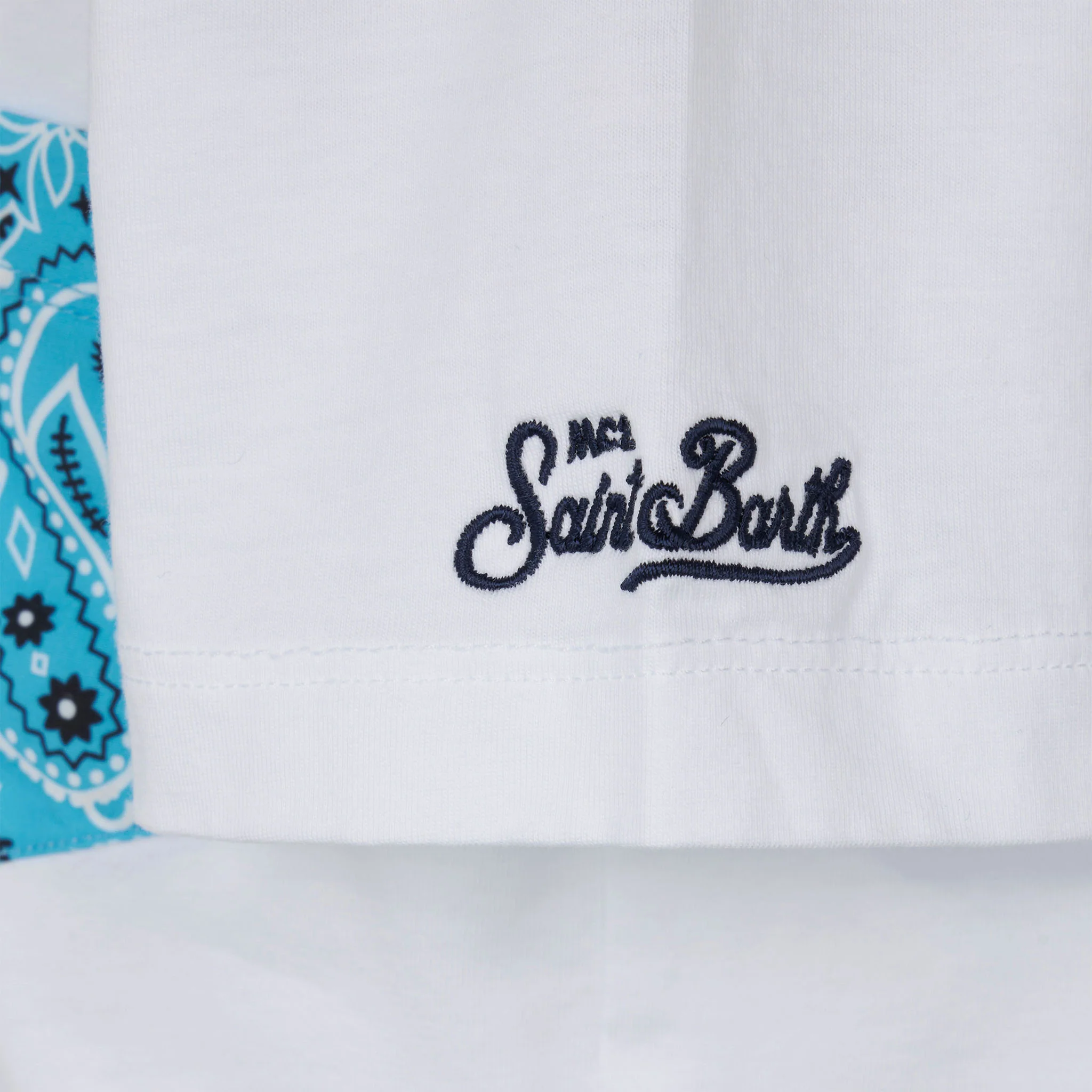 Kinder-T-shirt met bandana-print op de zak