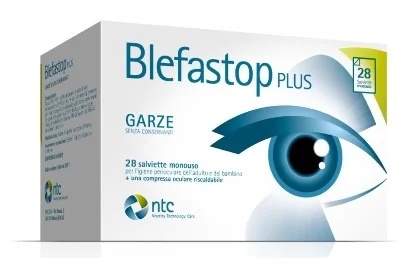 Blefastop Plus verzachtende wegwerpbare katoenen ooggaasjes, 28 stuks