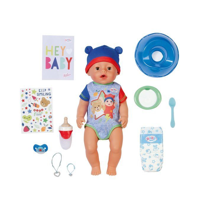 Baby Doll - Jonas - 10 Realistic Functions - 10 Accessories - Blue and Red - 43cm - Ages 3+
