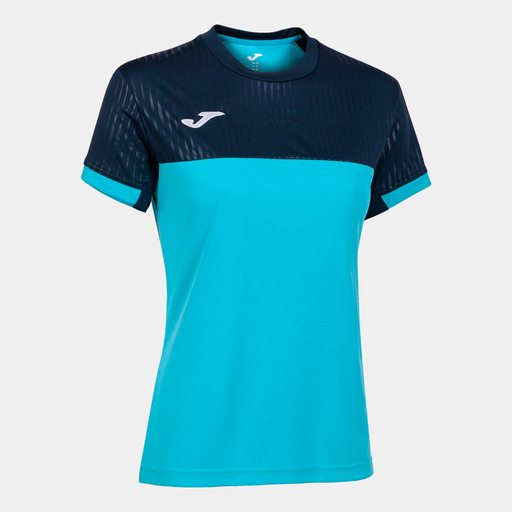 T-shirt à manches courtes Joma Montreal, turquoise fluo/marine