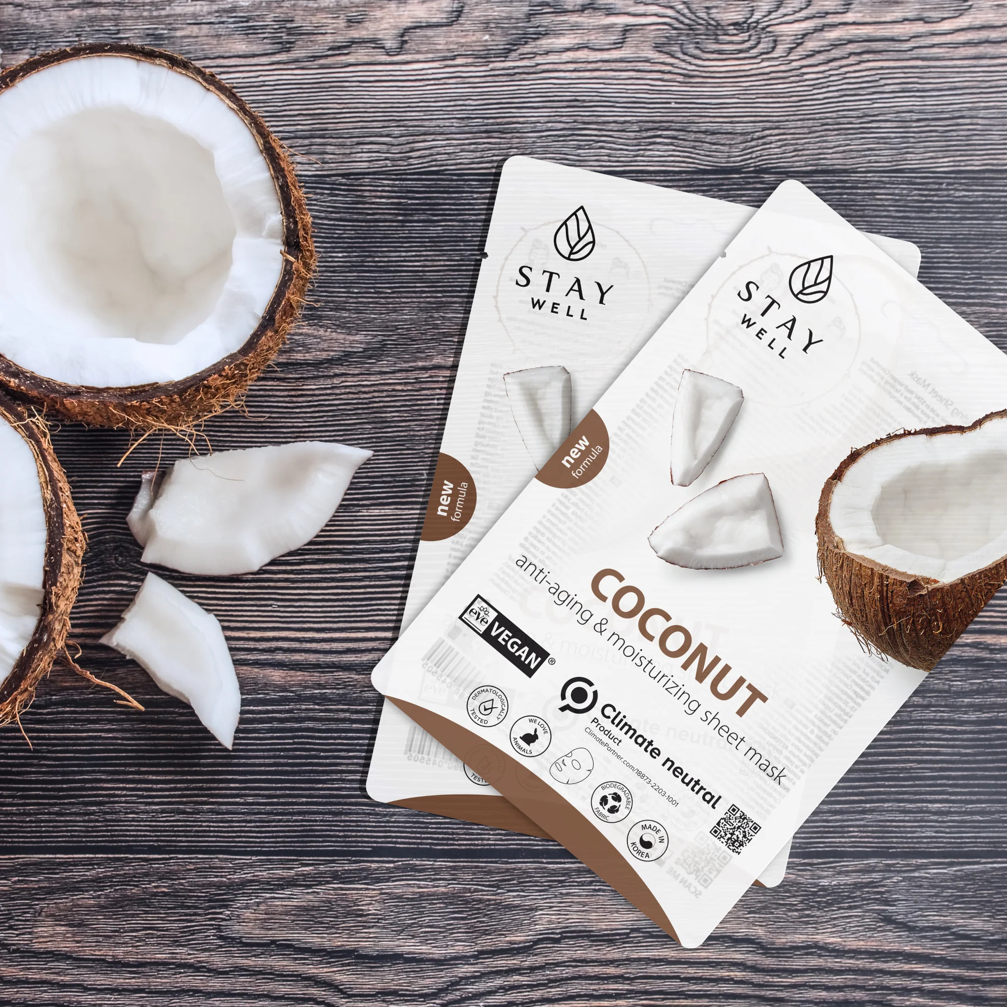 Mask Vegan Sheet Mask - COCONUT - Maschera Idratante viso