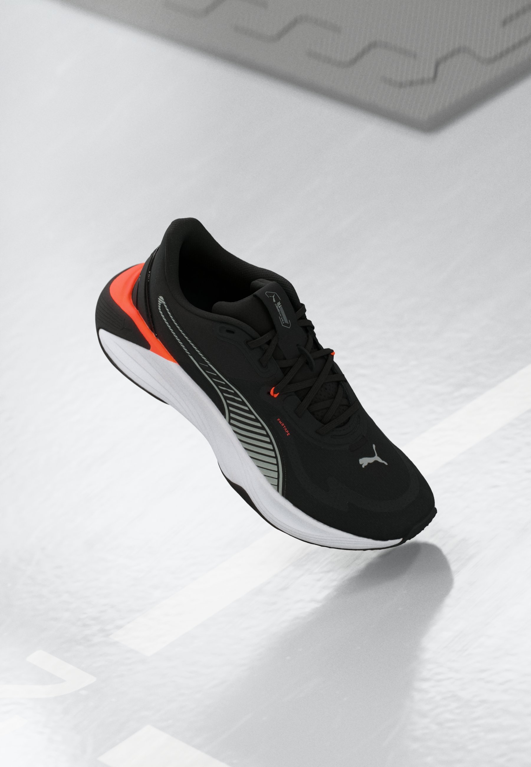 Puma PWR HYBRID - Trainingsschoen - puma zwart puma wit gloeiend rood grijs echo