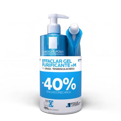 „La Roche Posay Effaclar Purifying Gel M“ papildymo rinkinys, veido valomasis gelis ir papildymas, 400 ml, 400 ml, 400 ml