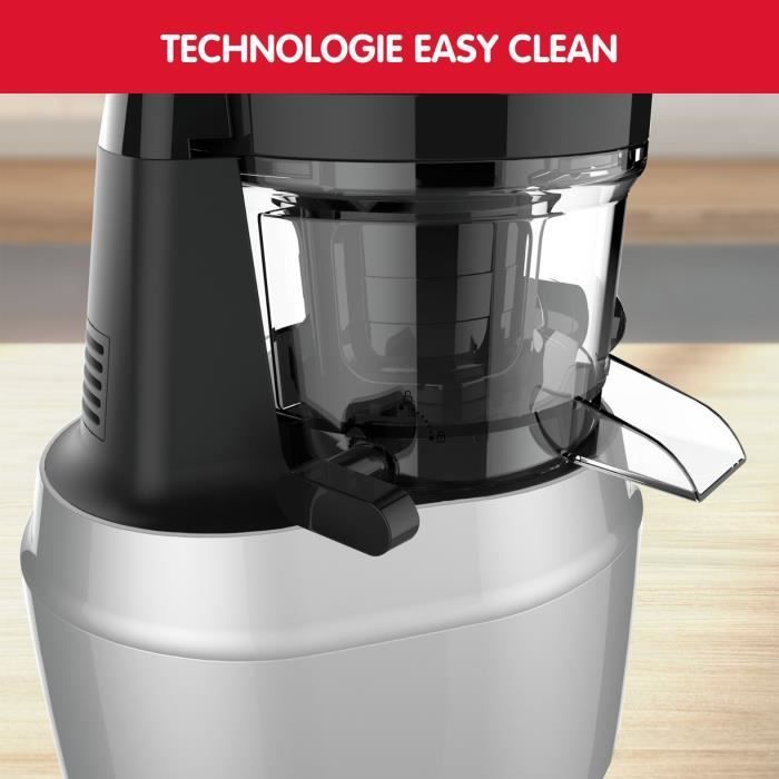 Extractor de zumo de aluminio MOULINEX ZU420E10 JUICE & CLEAN - Tecnología de fácil limpieza - Pantalla táctil intuitiva