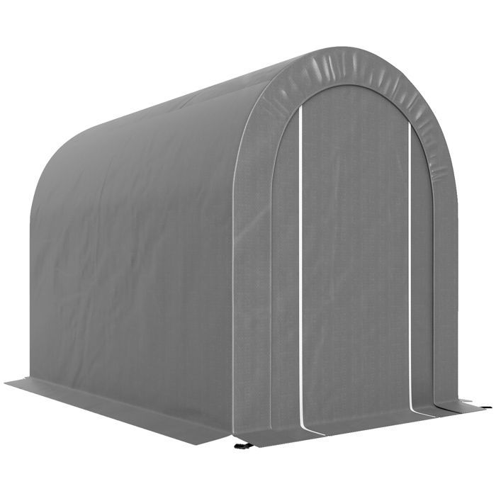 Abri de jardin tente de rangement extérieur abri de vélo garage pour vélo bâche en PE cadre en métal galvanisé gris