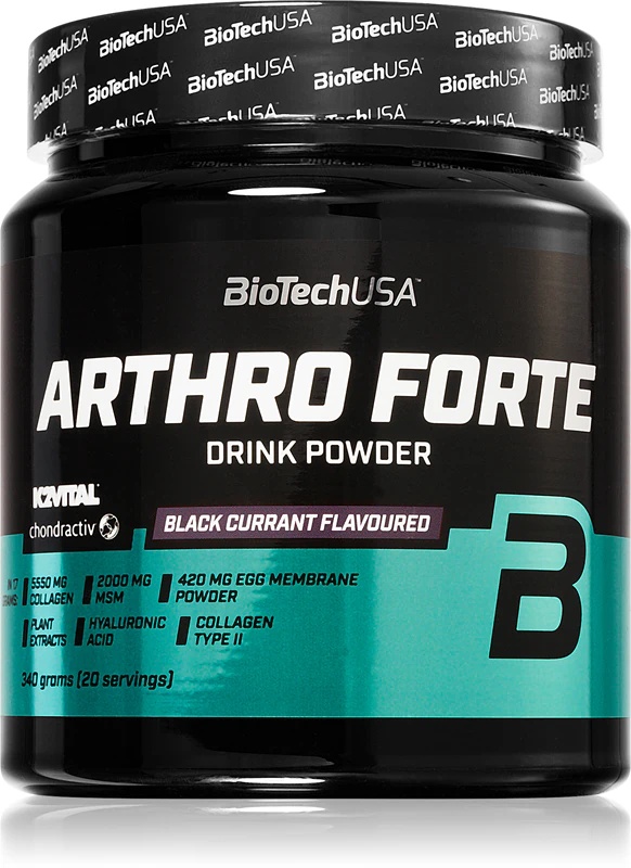 „BioTechUSA Arthro Forte“ maisto papildo milteliai gėrimui paruošti, skirti sąnarių ir kremzlių maitinimui