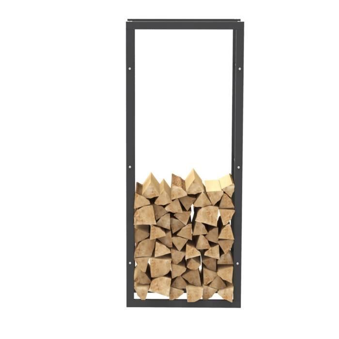 Portalegna in acciaio nero Bc-elec HHWPF0004 150x60x25CM