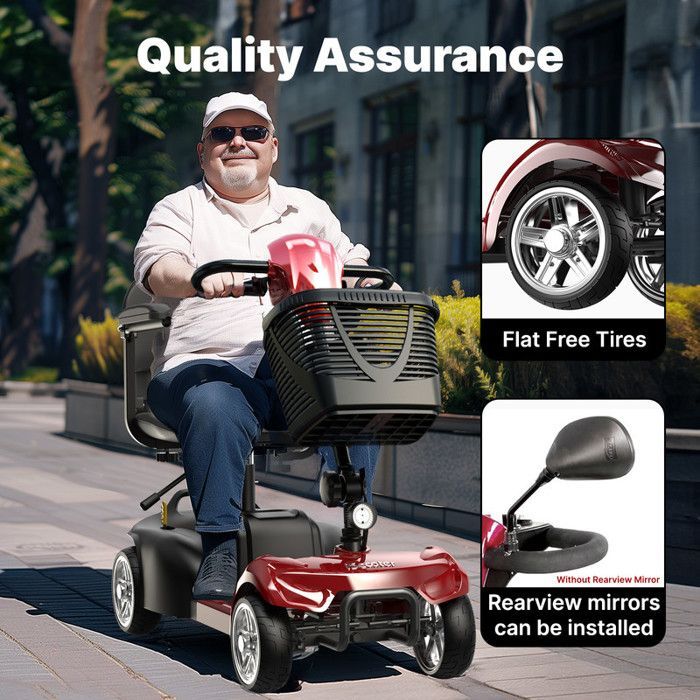 X02 Electric Scooter - 4 Wheels - 25 km Range - 3 Speeds - Headlight and Horn Included - 136 kg - Swivel Seat