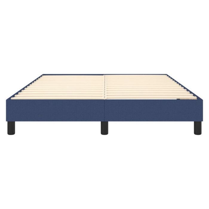 Base de cama vidaXL con muelles, color azul, 140x190 cm, tela (3120514).