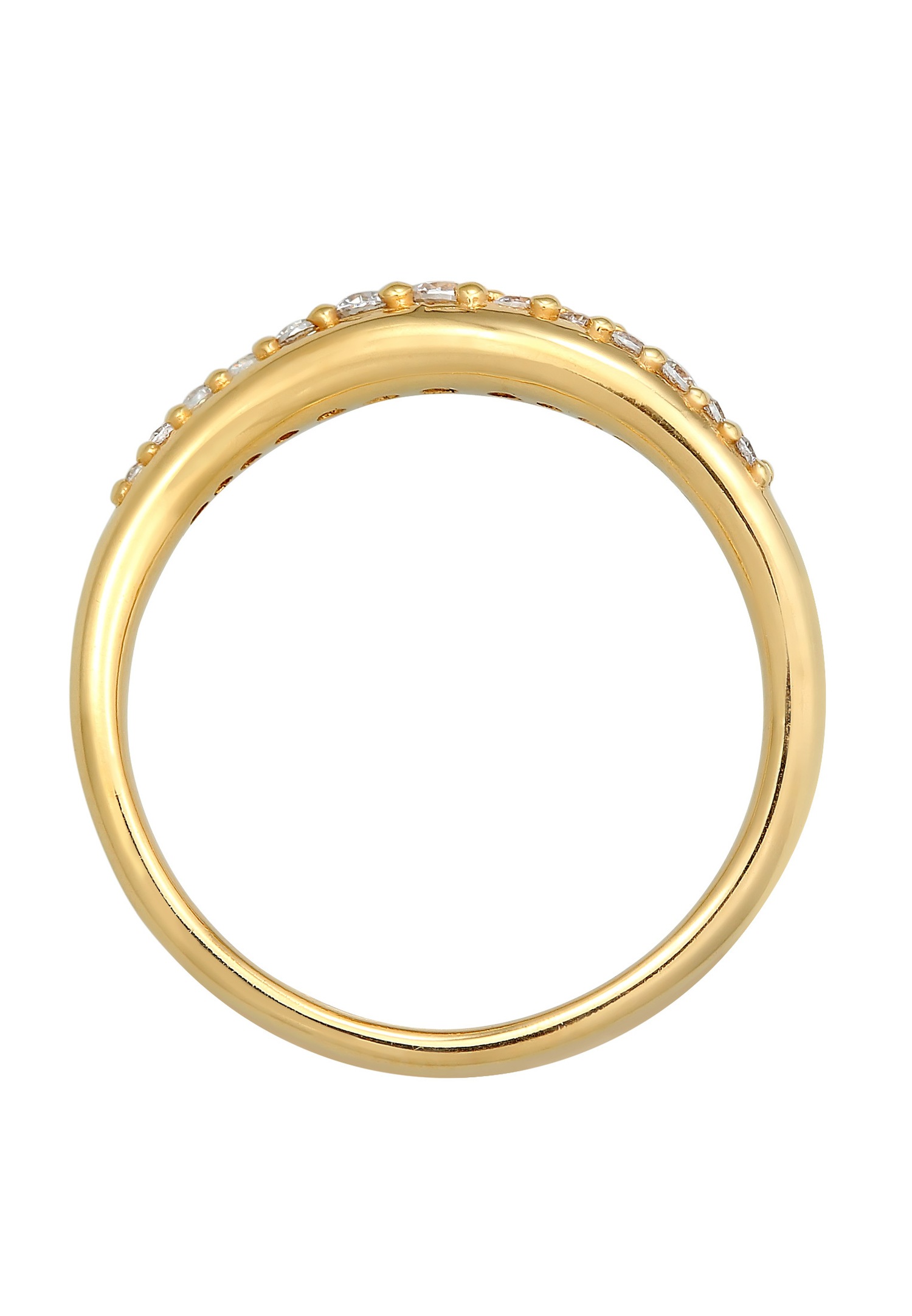 Elli Femmes Piles Courbes Élégant avec cristaux de zirconium en argent sterling 925