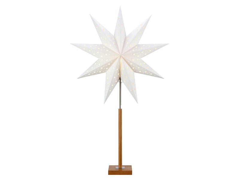 Gwiazda stołowa Solvalla 100 cm drewniano-papierowa biała