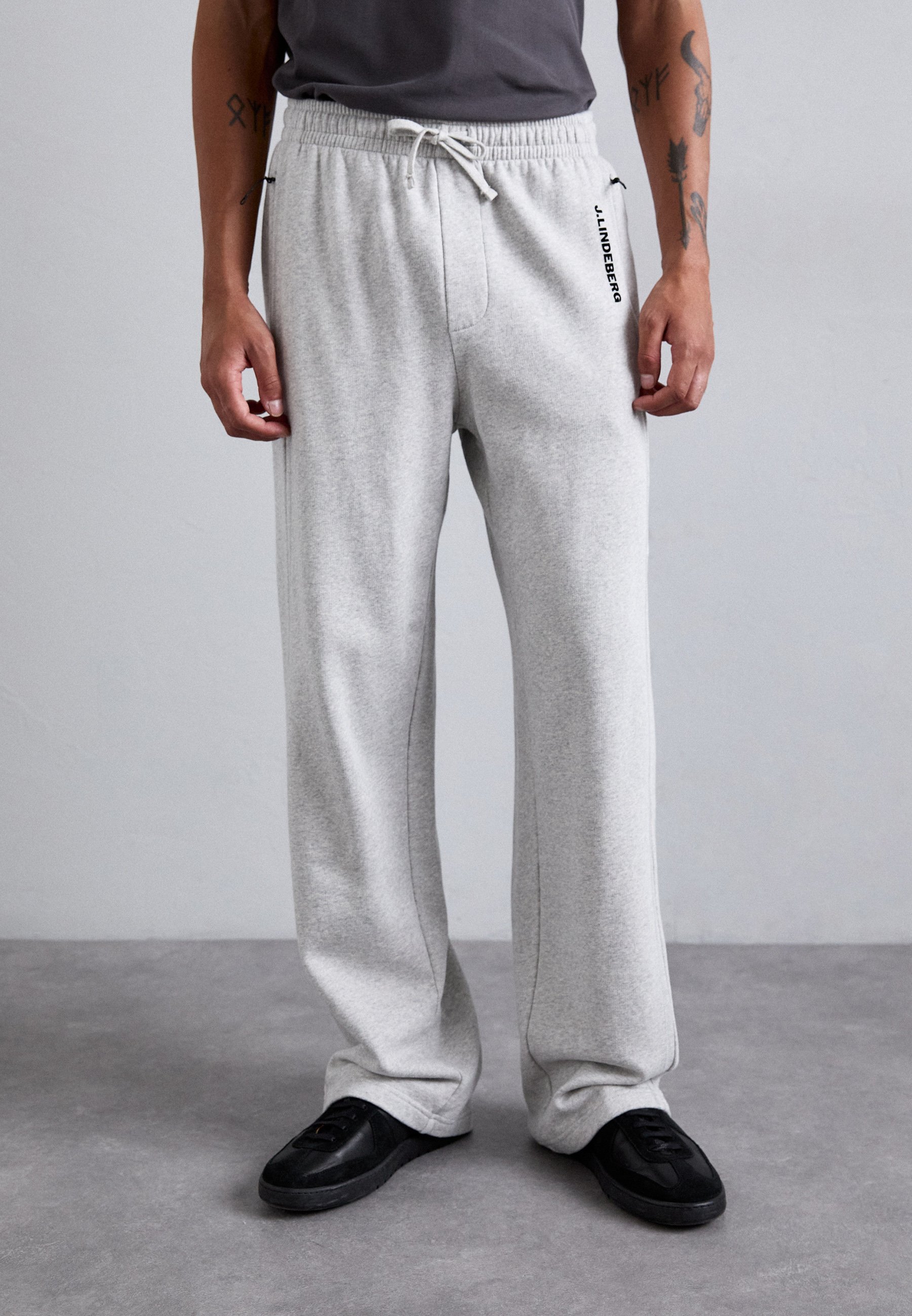 J.LINDEBERG CALLAN TRACKPANTS - Trainingsbroek - lichtgrijs gemêleerd