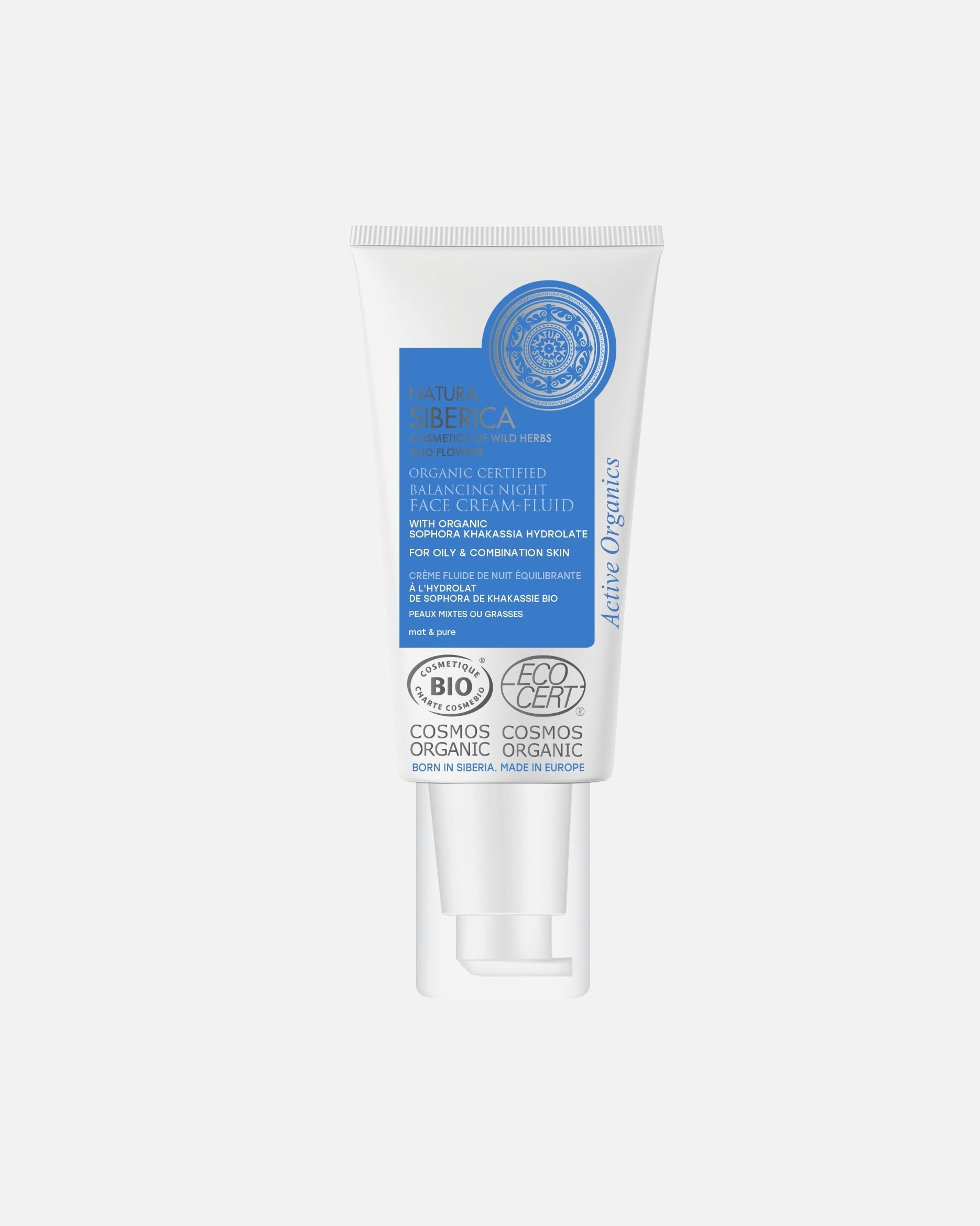 Natura Siberica Crème Fluide de Nuit BIO Equilibrante Peaux Mixtes ou Grasses au Sophora de Khakassie