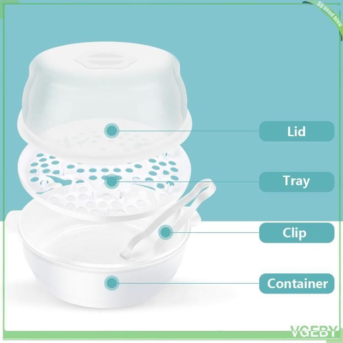 Fafeicy magnetronsterilisator voor babyflesjes, stoomsterilisator voor babyverzorging en babyflesjes