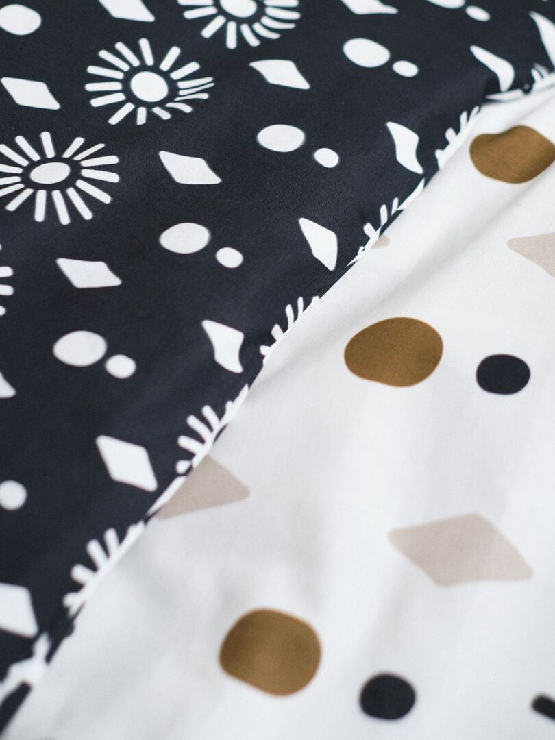 Conjunto de cama estampado - PRETO