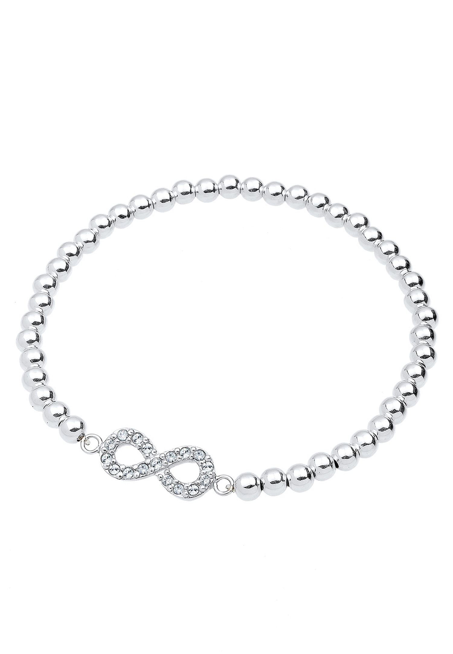 Elli Femme Motif Infinity Basic avec Cristaux en Argent Sterling 925