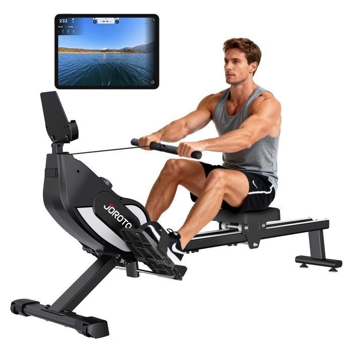 Folding rowing machine - JOROTO - JR20 - 16 resistance levels - Magnetic - LCD screen - Bluetooth - Compact 0.3 m²