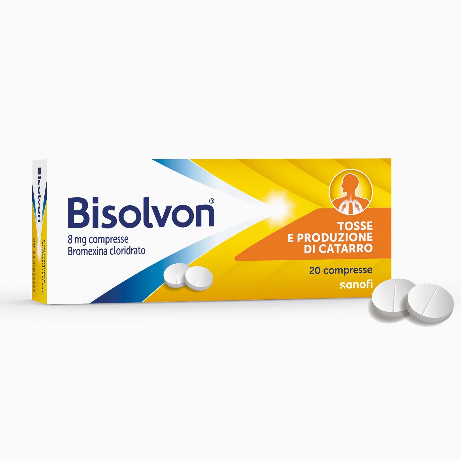 BISOLVON Bisolvon 8 mg chlorhydrate de bromhexine 20 comprimés mucolytiques