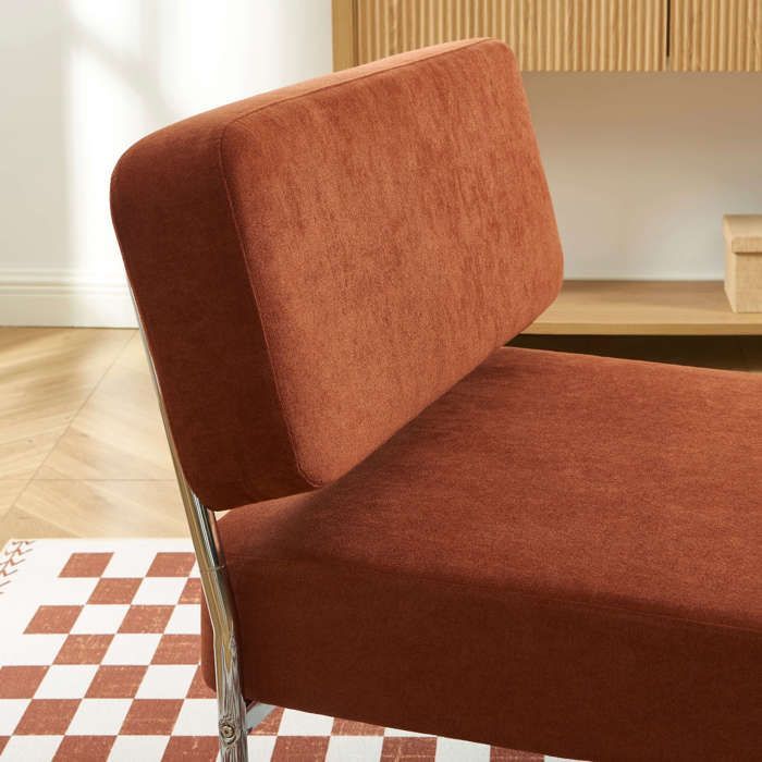 Sessel JACK in Terrakotta-Stoff