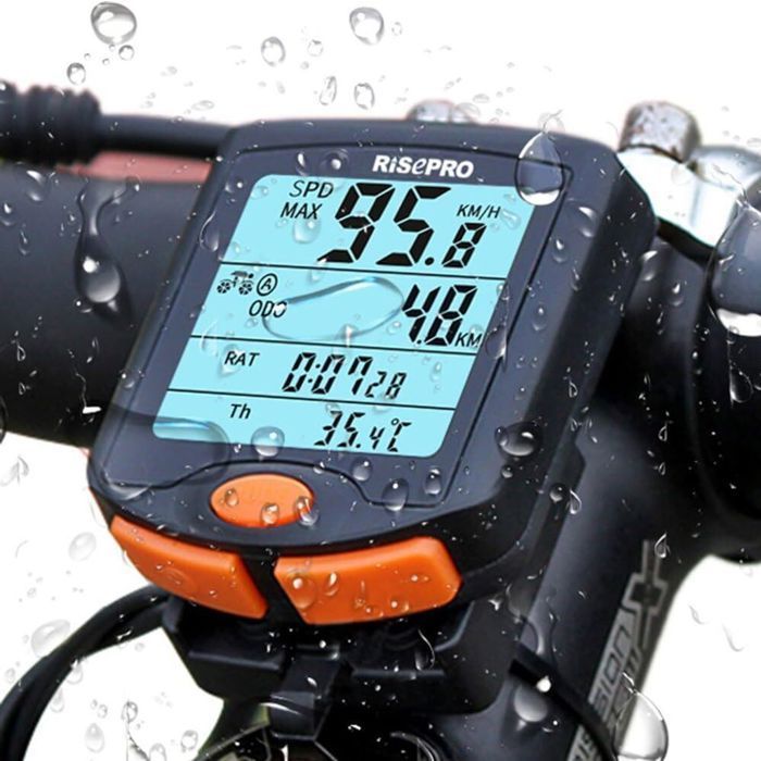 Compteur de vélo, compteur de vitesse de vélo sans fil, compteur kilométrique de vélo, multifonction de cyclisme, écran Étiquette