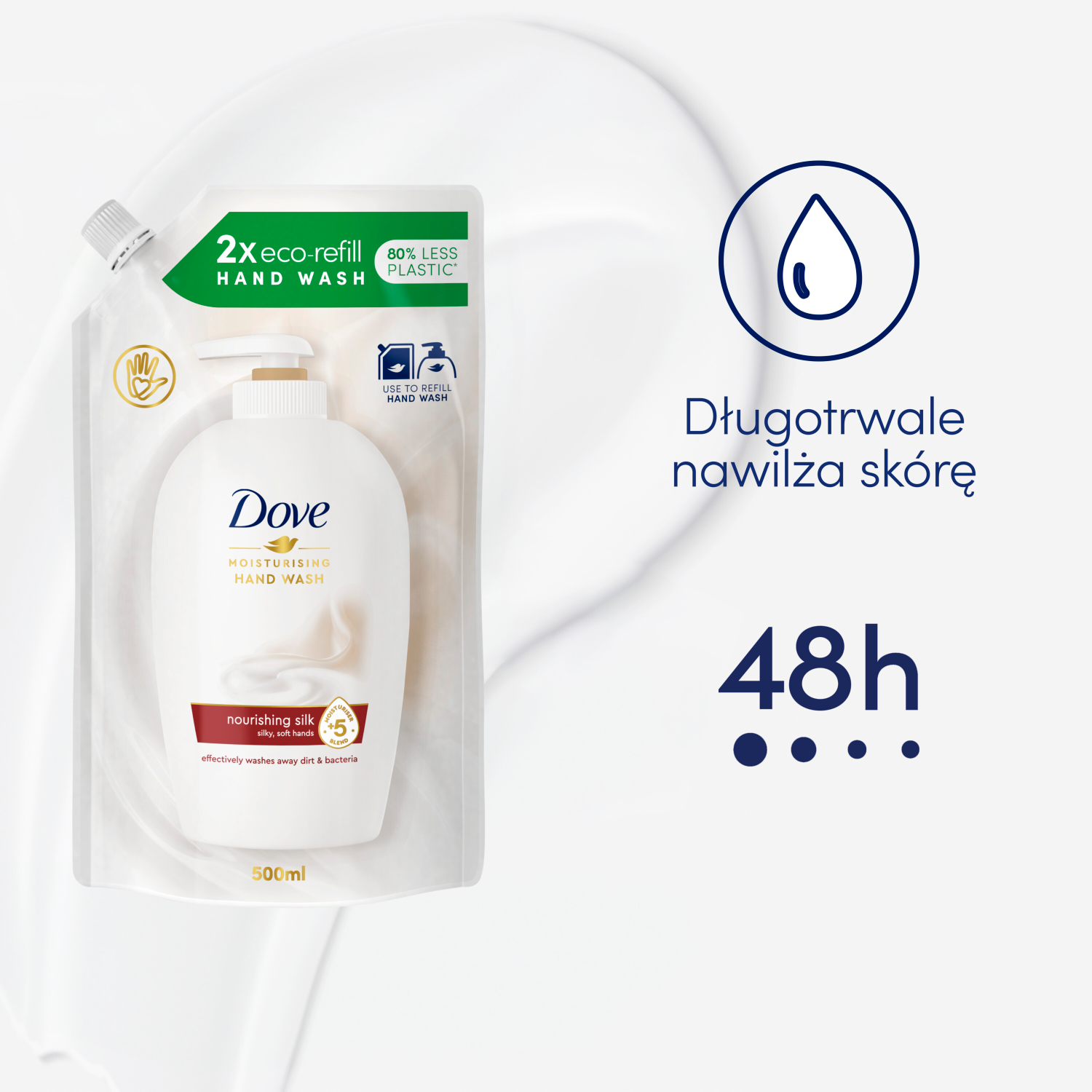 Ricarica di sapone liquido Dove Fine Silk da 500 ml