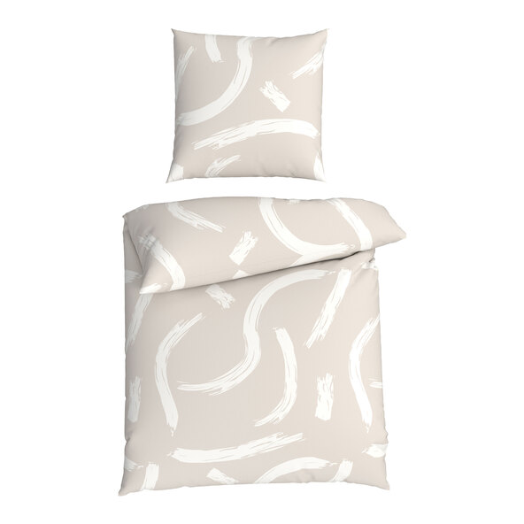 Mako satin bed linen, NG, beige