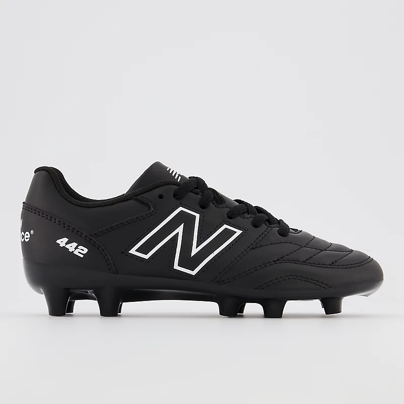 Ghete de fotbal 442 V2 ACADEMY JNR FG pentru copii - Negru cu alb