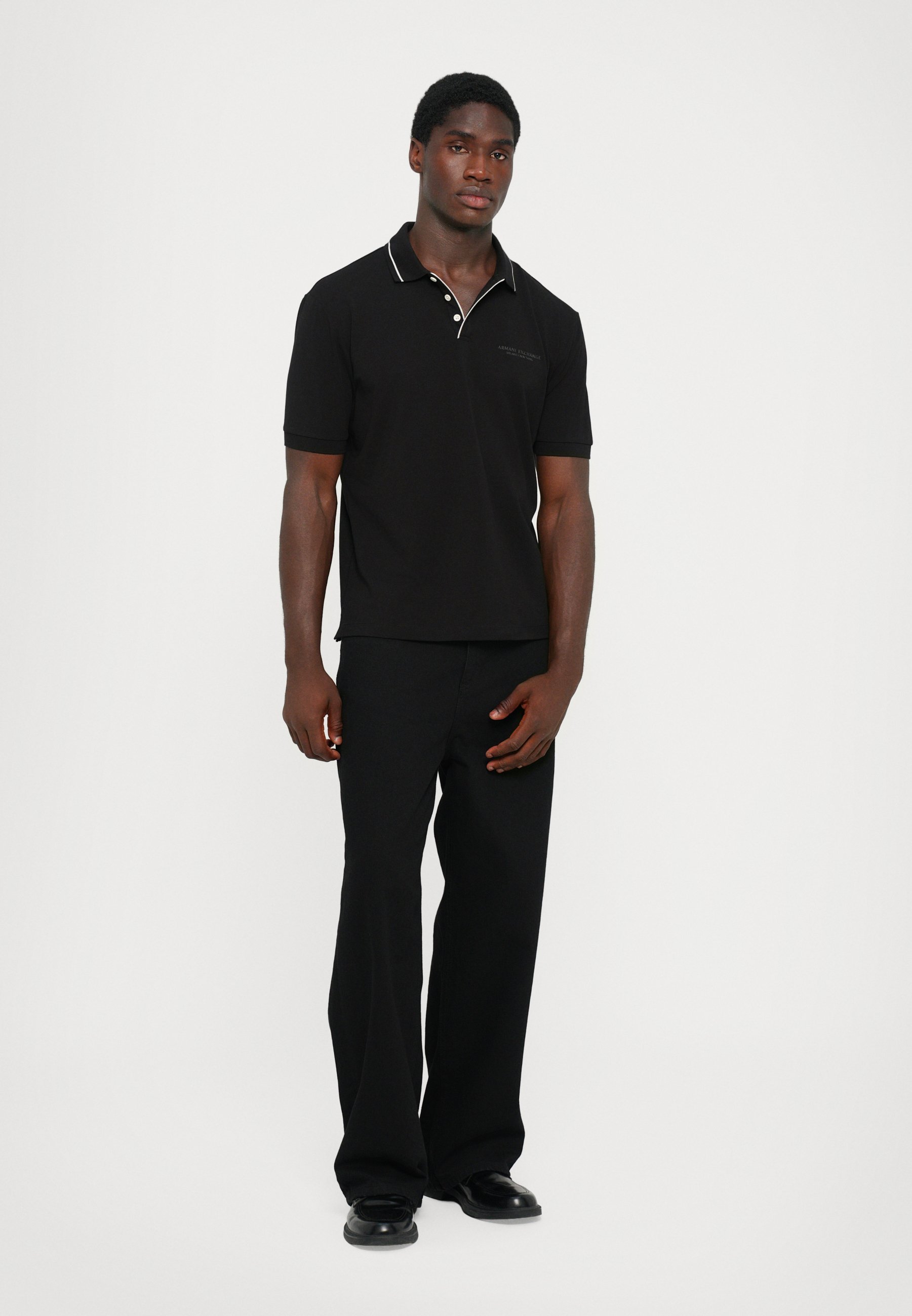 Armani Exchange poloshirt - zwart