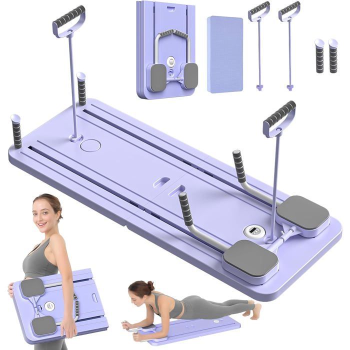 Tavola Pilates 5 in 1 - ULISEM - Reformer pieghevole - Multiuso - Scorrevole