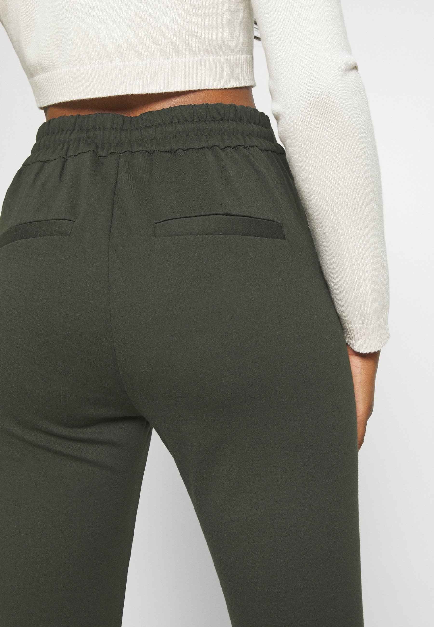 Vero Moda Petite VMEVA MR LOOSE STRING - Broek - turf