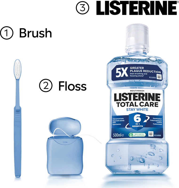 Ústní voda Listerine Stay White s bělicími účinky