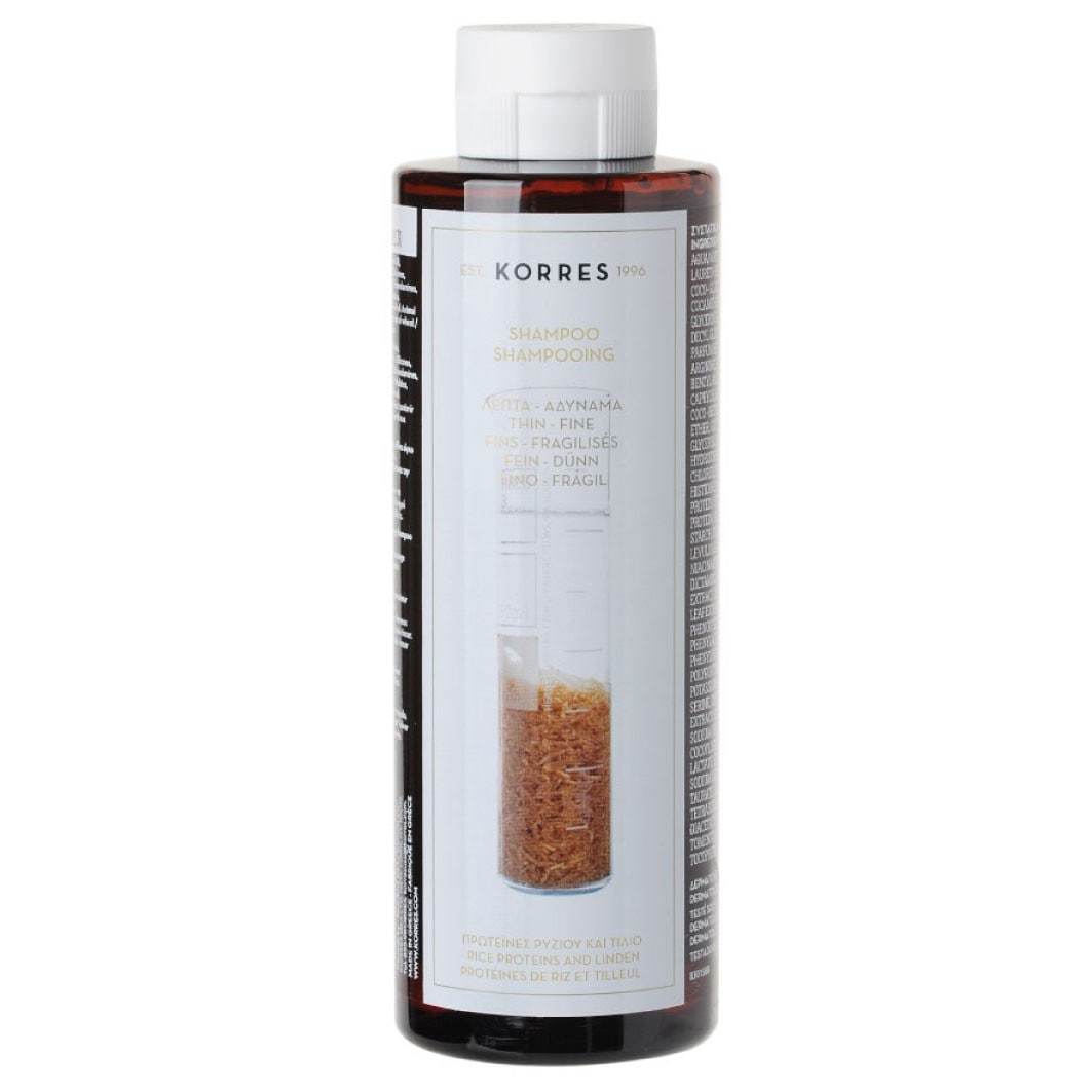 KORRES šampon za lase z riževimi proteini in lipovimi cvetovi - 250 ml