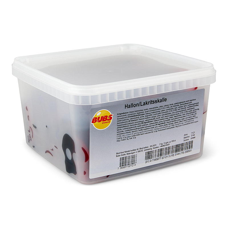 Calavera de frambuesa y regaliz Bubs 2,0 kg
