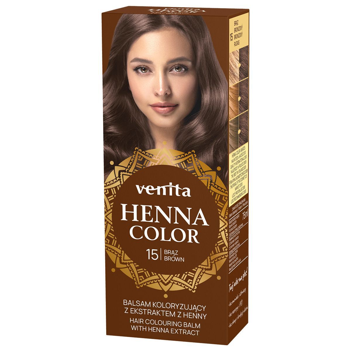 Venita hårfargebalsam med hennaekstrakt, brun nr. 15, 75 ml hennafarge
