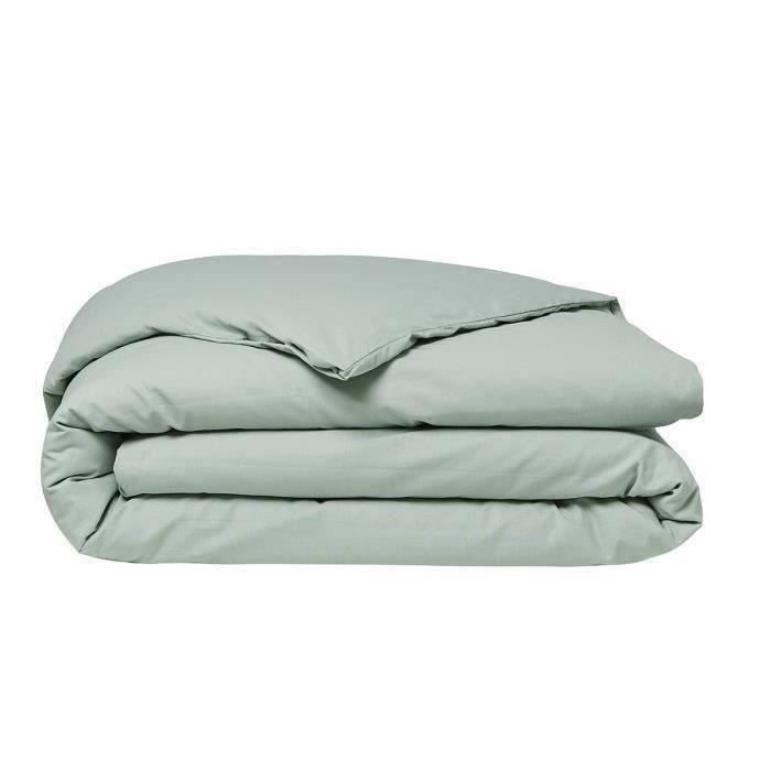 Copripiumino TODAY Essential - 220 x 240 cm - Matrimoniale - 100% cotone tinta unita - Celadon