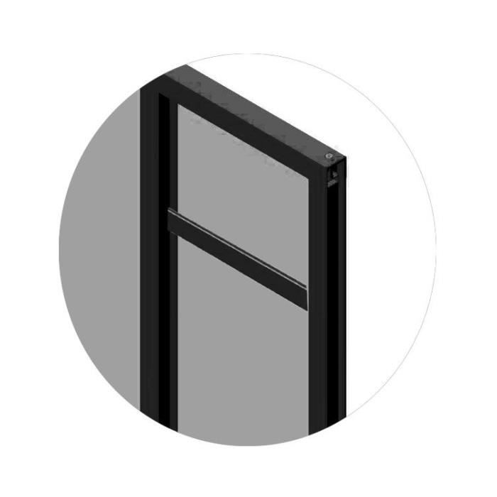 Kit de lamas horizontales - OPTIMUM - Claraboya fija - 50 x 30 cm - Negro