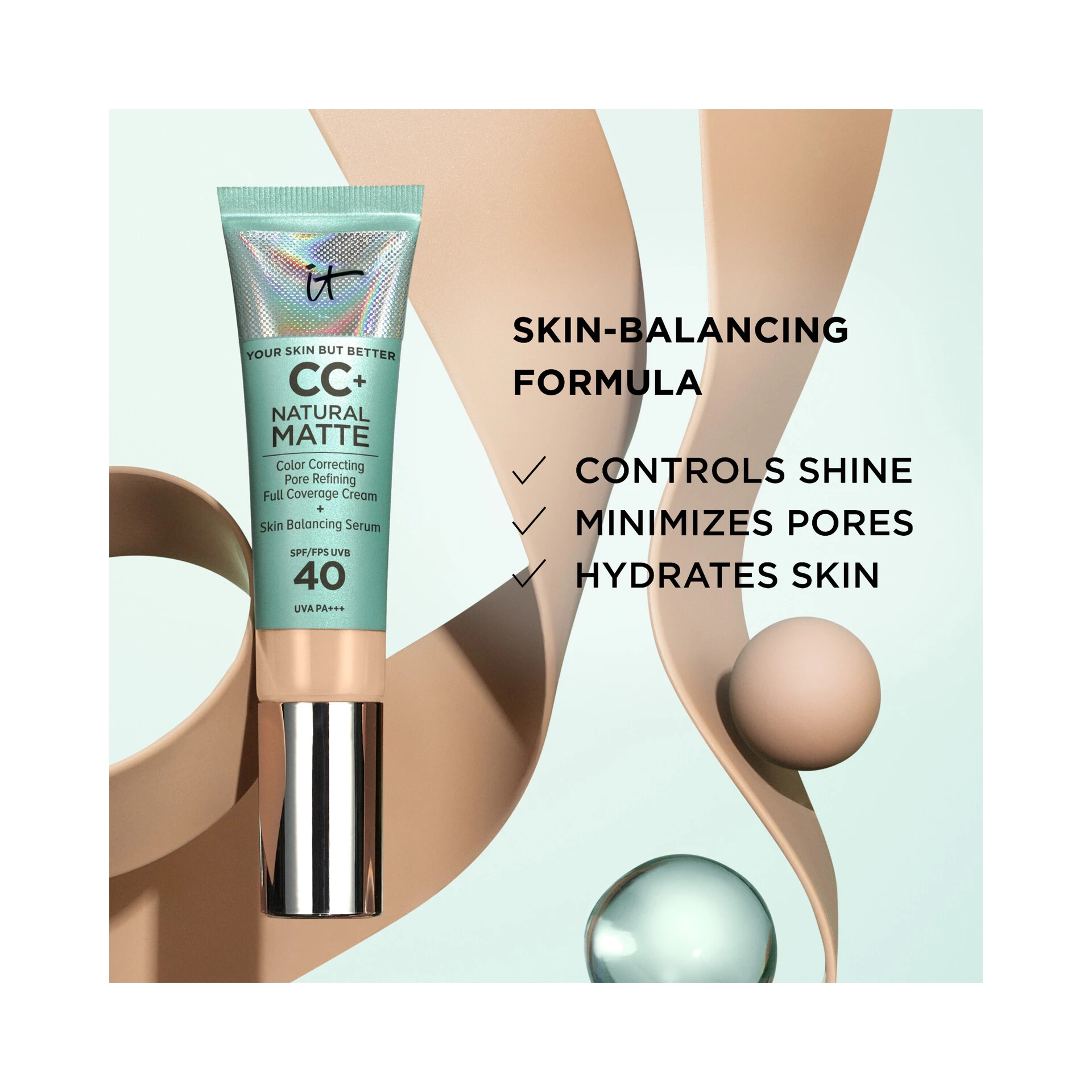 Your Skin But Better CC+ Natural Matte SPF40 CC krema svijetla, srednja - IT Cosmetics